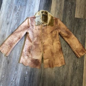 Adorable faux suede fleece lined coat! Soo cute!